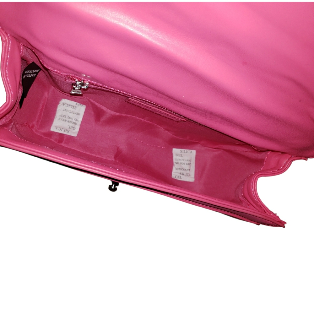 Badgley Mischka Pink Chevron Quilted Crossbody (Retail $149) NWT! - Picture 7 of 11